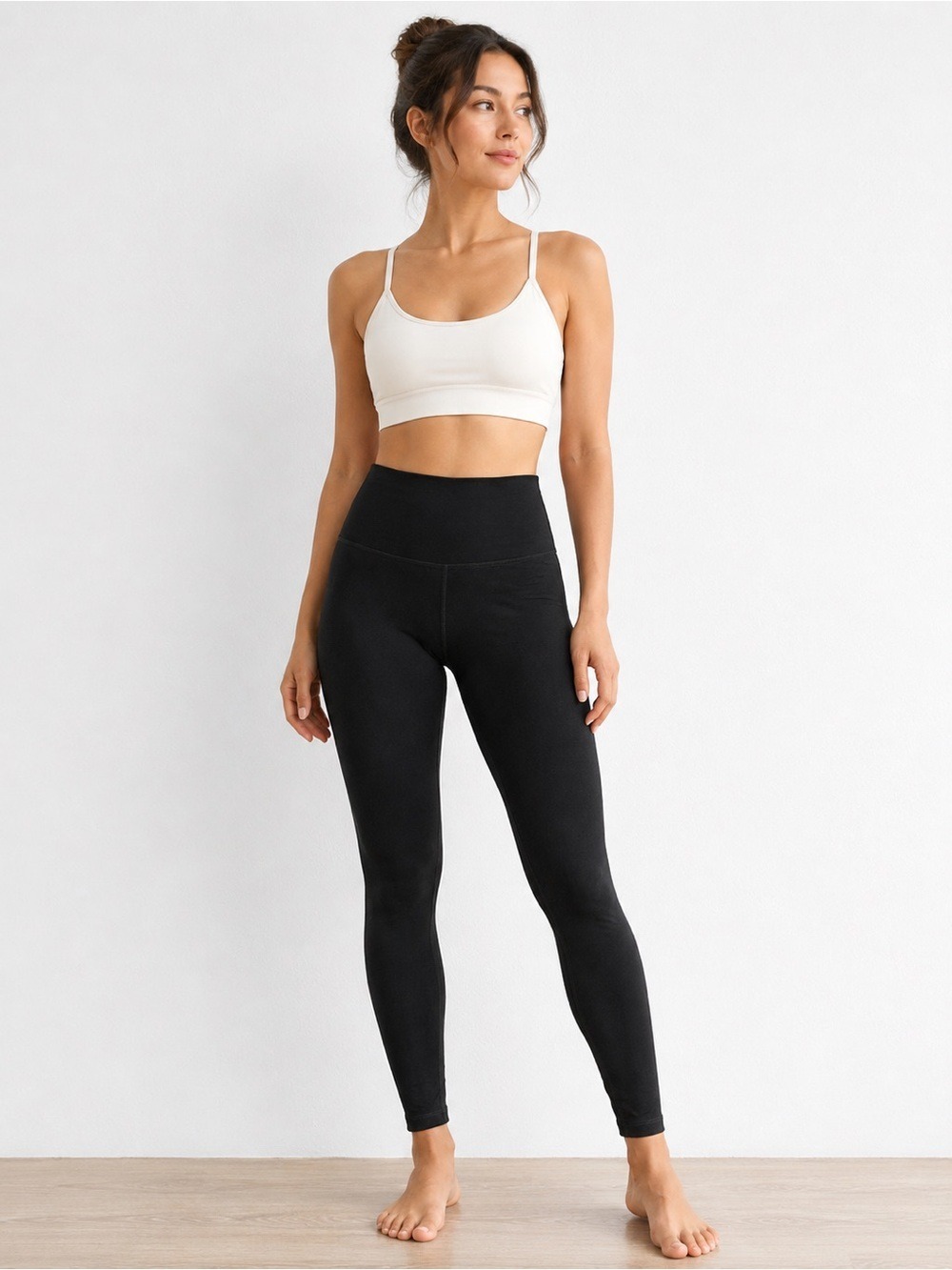 CRZ YOGA Black High Rise Cropped Leggings 23” Inseam Size XS/S